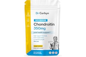 Dr Corbyn Chondroitin Sulfate 350mg Tablets | 90% Marine Chondroitin Supplement | Joint Health Support | High Strength Chondroitin, UK Made (120 tablets)
