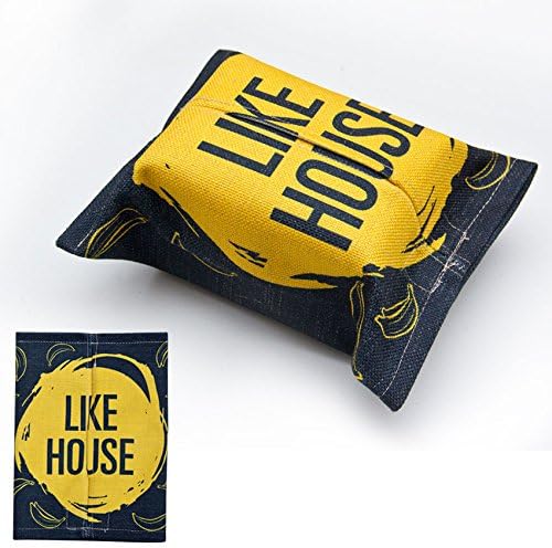 TISZJHU Handmade Cloth Cotton And Linen Tissue Box Cartoon Tissue Bag Tissue Box Suite Hall Bathroom Pumping Paper Towels Pumping,LIKE HOUSE-YY1016