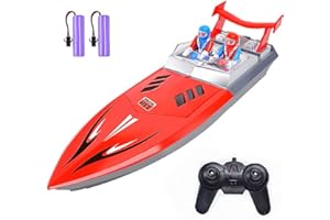 OBEST Barca elettrica impermeabile RC da 2,4 GHz, senza fili ad alta velocità per piscine, laghi e stagni, giocattolo acquatico per ragazzi e ragazze