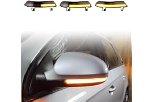MKptopia 2 pezzi Indicatore LED sequenziale di direzione luce dinamica Compatibile con VW Golf 5 GTI V MK5 Je-tta Pa-ssat B5.5 B6 R36 R32 Eos Sha-ran Su-perB
