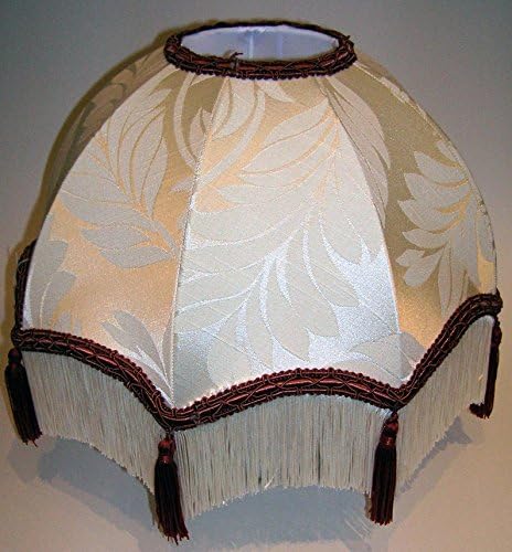 12" Cream Terracotta Scalloped Ceiling Pendant Shade Fringed