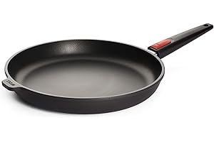 WOLL Patelnia żeliwna Titanium Nowo, Ø 32 cm, wysokość 5 cm, ze zdejmowanym trzonkiem