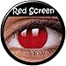 Produktbild Crazy Fun Colour Color Contact Lens lenses Farbig Kontaktlinsen lentille for Halloween XMAS Party Cosplay (((RED SCREEN))) Rot Rouge Zombie Mesh Bildschirm Schutz Netz Gitter maille écran uk