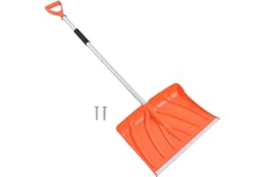 BIGKING Light Snow Shovel for Car, Plastic D Shaped Handle Snow Shovel, Large Capacity Adjustable Detachable Snow Remover Tool for Garden Car Truck