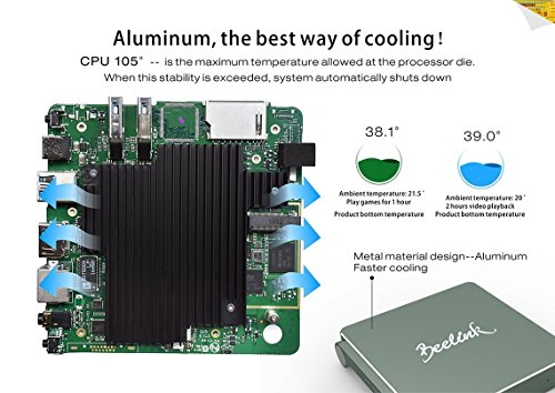 Beelink AP34 Intel Mini PC Box- Support Win10 and Linux System for Office Use – 4K Ultra HD 4G DDR3+64G Windows(C) Small Computer / Intel Apollo Lake N3450 / Intel HD Graphics 500 Desktop PC- 1000M/LAN Double WiFi USB 3,0 / Support 128GB SD and DIY SSD - 8