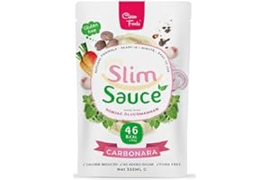 CLEAN FOODS CleanFoods SlimSauce Carbonara 425 ml I Sauce pour pâtes italienne avec seulement 64 calories/100 g I Ingrédients naturels Sans OGM I Sans sucre ajouté, sans gluten, hypocalorique