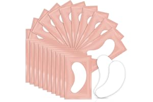 BOERNI Eye Gel Pads, Lint Free Eyelash Patches, 100 Pairs Under Eye Gel Pads for Pro Salon and Individual Eyelash Extension (PINK)