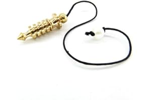 MINERAL IMPORT Pendulo ISIS 4 Baterias Pequeño Bronce 100% con Testigo Minerales y Cristales, Belleza energética, Meditacion, Amuletos Espirituales