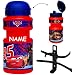 Produktbild Fahrradtrinkflasche - " Disney Cars " - Lightning McQueen - mit Halterung incl. Namen - Fahrradflasche Fahrrad Trinkflasche - Halter für Kinder Jungen Car Auto Flaschenhalter Kunststoffflasche