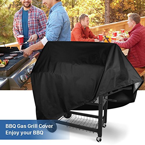 QMQ Grillabdeckung Grill Abdeckhaube Gasgrill Holzkohlengrill Schutzhülle Abdeckhaube Haube, 145 x 61 x 117cm - 9