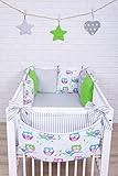 Amilian Baby Nestchen Bettumrandung 210 cm Design10 Bettnestchen Kantenschutz Kopfschutz für Babybett Bettausstattung - 2