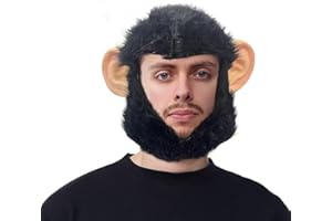 ACBAGI Half Face Monkey Fance Dressing Up Animal Head Mask Halloween Costume Mask Party Costume (Monkey)