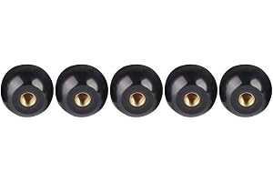 5 st kulspaksknopp 40 mm diameter M12 kvinnlig tråd svart boll spak knopp koppar insats maskin verktyg ersättning