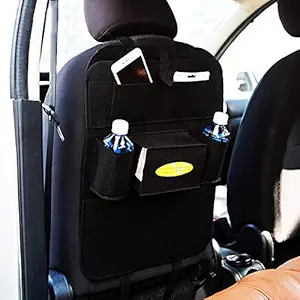 King Shine Universal 5 Pocket Car Auto Seat Back Organizer Back Seat Organizer Mobile Pen Tissue Lunch Box Holder Multi Pocket Storage Hanger for All Cars