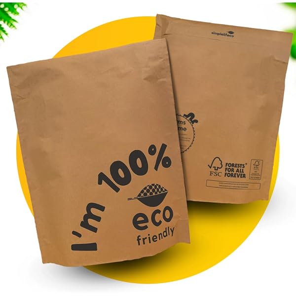 Treehouseco Compostable Mailing Bags – Eco-Friendly, Reusable Shipping Mailers (50pcs, Large 14 X 19.5”)