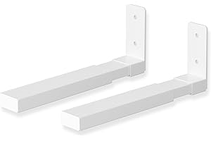 suptek Soporte Barra Sonido, Universal Soporte para Barra de Sonido para Sonos, Bose, JBL Bar, Samsung Beam, Longitud Ajustable Soporte Altavoces, Sound Bar Soportes de Montaje en Pared - SPLK201W