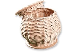 Zita's Creative Bastelset - Korb mit Deckel, Flechten, Korbflechten, Schilf Set, Peddigrohr, Flechtmaterial, Flechtset, Rattan