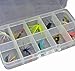 Produktbild Fladen 10 sortiert Süßwasser Fliegen in eine geladen Sektionaltor Tackle Box – 13 cm x 7 cm x 2,5 cm [16–7089]