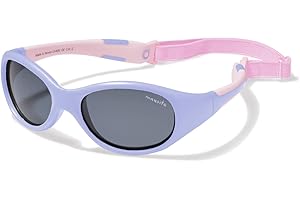 Mausito Occhiali da sole bambini 2-4 anni & 5-8 anni | FLESSIBILI Occhiali da sole bambino 100% PROTEZIONE UV | Fascia regolabile e rimovibile | Senza BPA