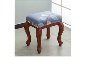 AQIGR 2/4 Pack Rectangle Bar Stool Covers Printed Chair Seat Slipcovers Washable Stool Upholstered Protector Slipcover for Dining Room Living Room with Nonslip Elastic Band (Color : #6, Size : 2pcs)