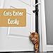 Door Buddy Baby Proof Door Lock with Adjustable Strap. No Need for Baby Gate. Child Proof Room with Litter Box while Cats Enter Easily. Installs in Seconds and is Simple & Convenient to Use. (Grey)