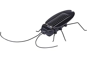 ZERODIS Mini Magic Solar Energy Powered Cockroach/Grasshopper Children Educational Insect Kid Trick Toy Gifts(Cockroach)