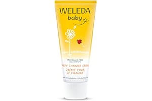 WELEDA Baby - Crème Pour Le Change Calendula Sans Parfum – Protège, Apaise, Atténue Les Rougeurs Et Irritations, Soin Siège Bébé Nouveau-Né, Facile À Étaler, Calendula Bio, Amande Douce, NATRUE, 75ml