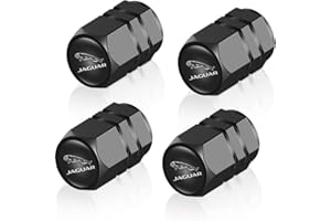 TOKYO BLADE 4 Pezzi Tappini gomme auto per Jaguar XE XEL XF XFL XJ F-PACE F-Type,cappuccio valvola a prova di perdita, tappi valvole pneumatici auto, tappi auto gomme, tappi pneumatici auto