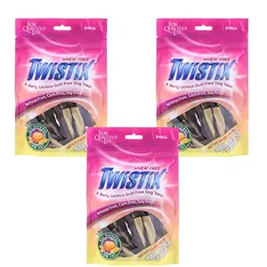 Twistix Low Fat High Protein Pumpkin Spice Flavour Oral Hygiene Dog Dental Care Treats for All Life stage Dog, Remove Plaque, Tartar and Freshen Breaths, Easy To Chew and Digest | Dogs Dental Chew 14 Small Sticks Pack of 3
