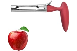 YUEJIESELECTED Vide Pomme,Dénoyauteur Professionnel En Acier Inoxydable 18 cm,Éplucheur À Pommes Et Poires Avec Lame Dentelée,Mode Poignée Ergonomique ABS,Multifonctionnel-Idéal Pour Cuisine,Ananas Et Fruits (Rouge)