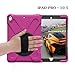 Produktbild Apple iPad Pro 10.5 Hülle silikon,iPad Pro 10.5 Tasche 2017,Roreikes 3 Schicht Hybrid Heavy Duty Shockproof Rutschfeste Soft Silikon Schutzhülle Hard Bumper Case 360 Grad drehbar mit Fullbody Rugged Ständer mit Handschlaufe und Schultergurt Fall für Apple iPad Pro 10.5-Rose rot