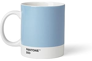 Copenhagen design Pantone Mug, Coffee/Tea Cup, Fine China (Ceramic), 375 ml, 289 C, Porcelana, Light Blue 550, 1 Unidad (Paquete de 1)