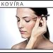 Premium Stainless Steel Slanted Precision Tweezer with Holder Case by Kovira - Professional Lightweight Tweezer Best for Eyebrow Plucking, Ingrown Hairs, Eyelash Application and Removing Splinters