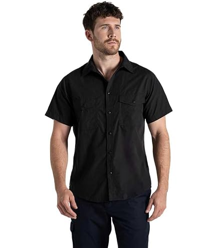 Craghoppers Heren Kiwi wandelshirt met korte mouwen, donkergrijs, XXL EU