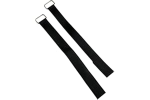 ON1SHELF Confezione da 2 cinghie di fissaggio in metallo resistenti con gancio e anello riutilizzabili (4 cm x 40 cm)