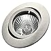 Produktbild 3er Set 35Watt Halogen Einbaustrahler Lino 230Volt GU10 Spot dimmbar und schwenkbar Farbe: Edelstahl gebürstet. Downlights