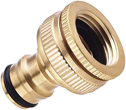 Jwqidi 1/2~3/4 Brass Garden Hose Tap Connector