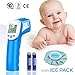 Produktbild Fieberthermometer, Digital Stirnthermometer, Baby Thermometer, Berufsinfrarot Thermometer Schnell Passend für Babys Kinder und Erwachsene Hohe Genauigkeit mit Kostenlosen Fever Cooling Pad