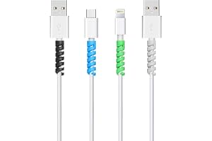 STRIFF 25 Pieces Highly Flexible Silicone Cable Protectors, Charger Cable Protector, Charger Protector, Wire Protector, Cable