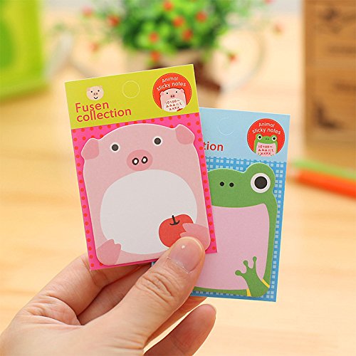 EQLEF® 10 PCS Karikatur-Zoo-Tier Haftnotizen Notizblöcke - 5