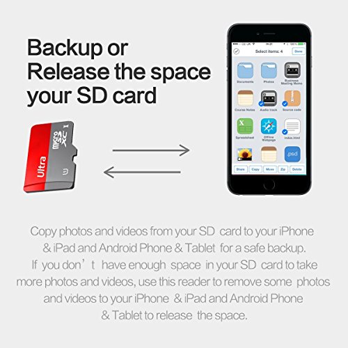 Eximtrade 2in1 Lightning Steckverbinder und Micro USB SD Kartenleser Fotos Videos für Apple iPhone 5/5s/6/6s/6 Plus/6s Plus/7/7 Plus, iPad, Samsung Galaxy S4/S5/S6/S6 Edge/S6 Edge Plus/S7 Edge/Note 3/Note 4/Note 5, HTC One, Motorola, Sony Xperia, andere Android smartphones und tablets - 6