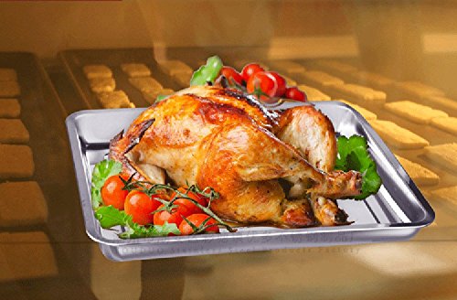 BBQ Grillplatte Grillschale Gemüse,Hochwertig Edelstahl 4,8cm Höhe (ca. 27 cm lang, 20 cm breit) - 4