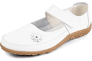 OFFCUP Scarpe Mary Jane da Donna Scarpe Mocassini Piattaforma con Fibbia Ganci Nastro Eleganti in Pelle Verniciata Comode Ballerine Basse Casual Loafer Ideali per L'Ufficio, la Vita di Tutti i Giorni