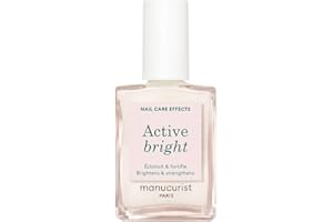 Manucurist Active Bright - Smalto Rinforzante Unghie Trattamento Riparatore - Vegan & Made in France - Smalto Indurente Rinforzante Unghie, Smalto Trasparente Unghie Bianco Latte - Regalo Donna