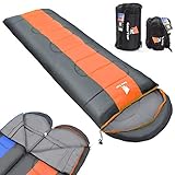 ➤DISEÑO DE CREMALLERA COMPLETA: utilizando el diseño de cremallera completa en la parte inferior, no solo deja los pies afuera, sino que también se puede caminar con el saco de dormir. Con la cuerda elástica en la tapa, puede ajustarla según su tamaño. También posee una bolsa de paquete incorporada para que puedas sostener algunas cosas pequeñas.