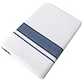 KITEX Samrat Plus Light White Men's Double Dhoti Kerala Munde 100% Pure Cotton - Temple Wear With Dark Blue Colour Border