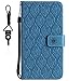 Produktbild SsHhUu iPhone 6s Plus Hülle, Echt PU Leder Hülle Kartenfach Standfunktion Magnet Ledertasche mit Schlaufenclip Schlüsselband für Apple iPhone 6 Plus / 6s Plus (5.5") - Blau