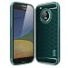 Produktbild Moto G5 Plus Hülle, IVSO Ultra Slim Silikon Rückseite Schutzhülle, mit Advanced Shock Absorption Technology hülle für Lenovo Moto G5 Plus Smartphone (Für Lenovo Moto G5 Plus, Dunkelgrün)