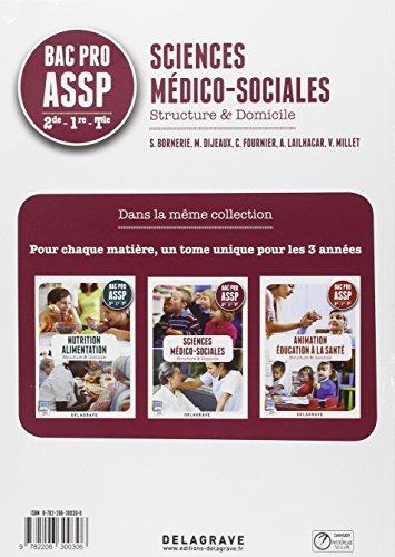 Book's Cover of Sciences médico-sociales 2e - 1e - Tle Bac Pro ASSP : Structure & Domicile