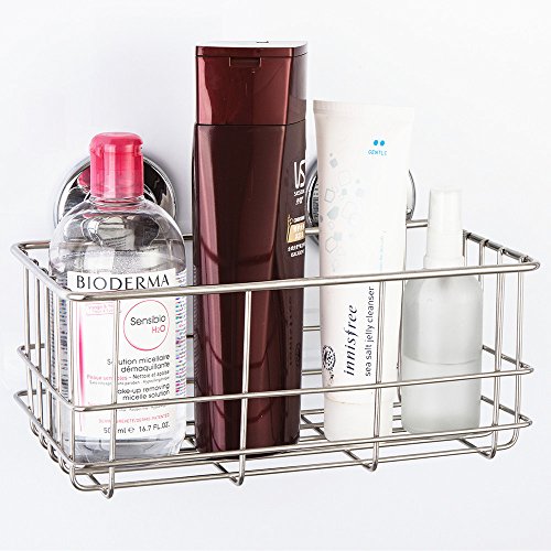IPEGTOP Edelstahl Rostfrei Extra Hoch Küchenspeicher Organisator Badezimmer Duschen Aufbewahrungskorb Saugnapf 26,5 x 14 cm x 11,5 cm - 4
